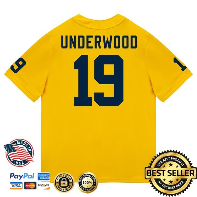 The M Den Michigan Wolverines #19 Bryce Underwood Student Athlete Maize Football Jersey Shirts