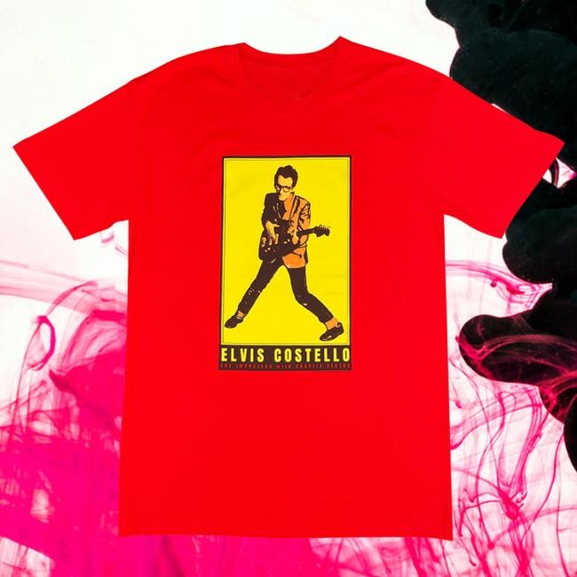 Hello Merch Official Merch Elvis Costello Retro Red Tees HelloMerch