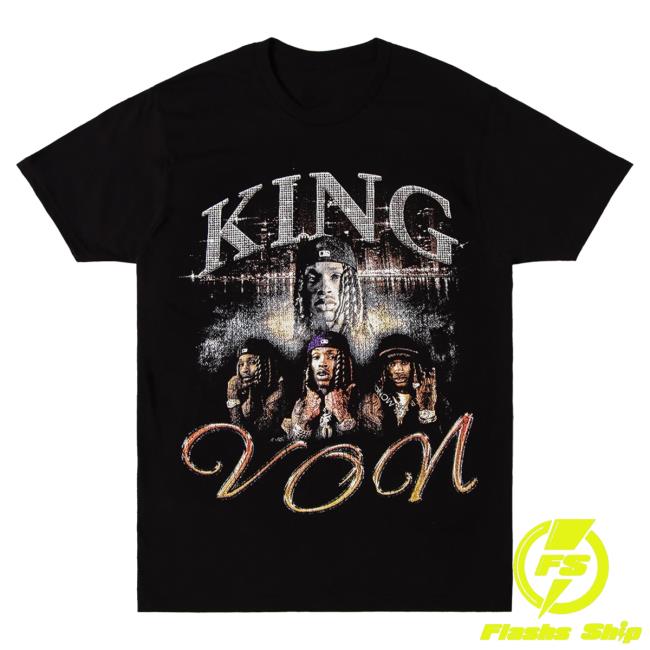 Official King Von Merch Store Vons City New Shirt Black King Von Apparel Clothing Shop KingVon