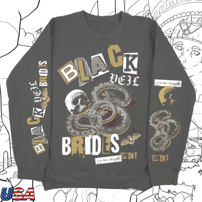 Official Sumerian Records Black Veil Brides Merch Store Not Afraid To Die Crew neck BlackVeilBrides