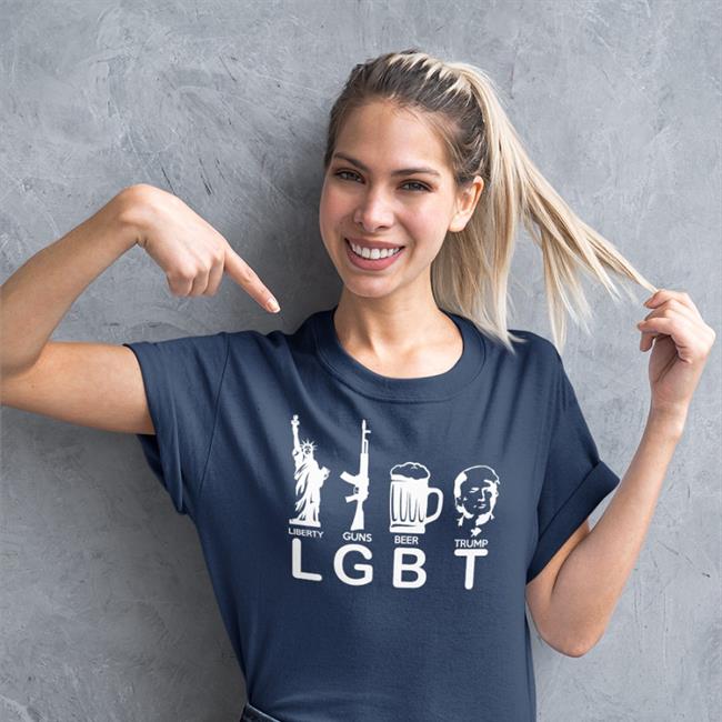 Lil Nas X Lgbt Liberty Guns Beer Trump Tee Shirt Not Obamas Cousin