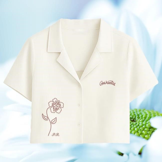 Official Rauw Alejandro Merch Store Shop PR es Cosa Nuestra Crop Coral Tee