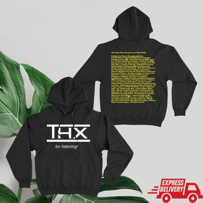 Official Atlantic Records Merch 100 Gecs Thx For Listening Hoody 100Gecs