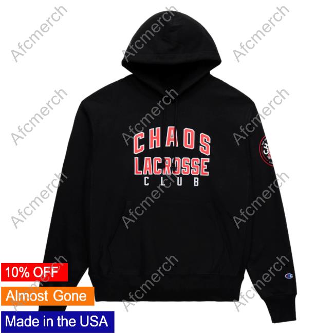 Official Premier Lacrosse League Shop Champion Chaos Lacrosse Throwback Reverse Weave Pullover Sweatshirt Black