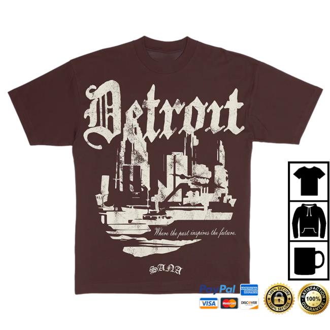 Official Sana Detroit Red Wings Sana Detroit Distressed 3D Detroit Attractive Shirt - Brown
