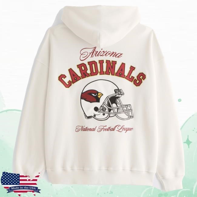 Official Abercrombie And Fitch Clothing Arizona Cardinals Graphic Popover Hoodie NFL by Abercrombie