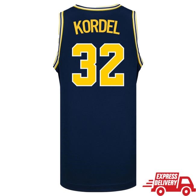 Michigan Wolverines #32 Malick Kordel Student Athlete Blue Basketball Jersey Shirts | The M Den Official Merch Store Shop
