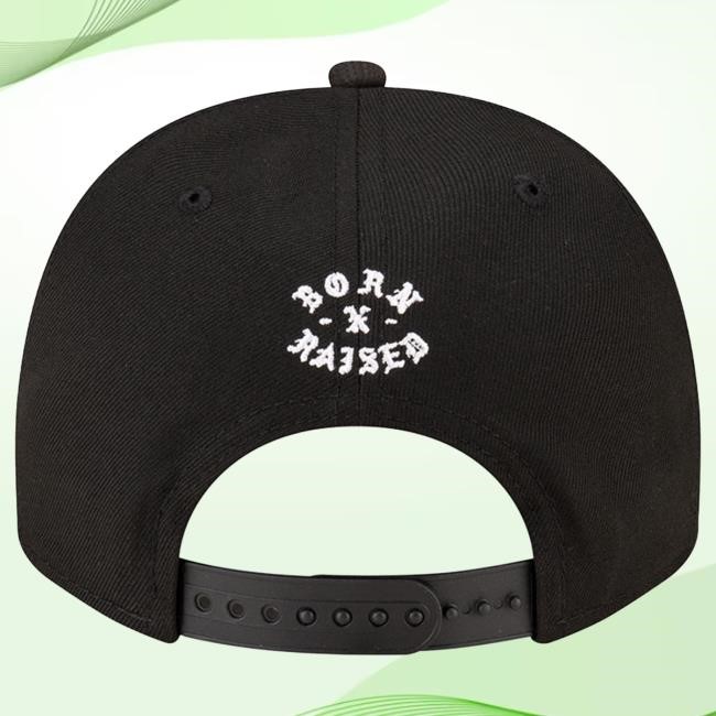 Men's New York Giants New Era Born x Raised Black A-Frame 9FIFTY Snapback Hat NFL Shop Store
