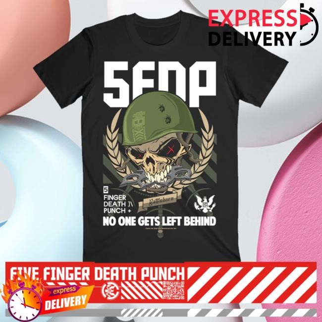 Official Five Finger Death Punch Merch Store No One Gets Left Behind Black Tees Five Finger Death Punch Clothing Shop