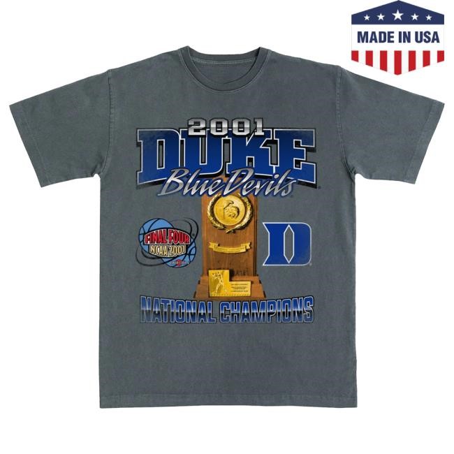 Slam Goods Heritage Duke 2001 Champions Heavy Tee – NCAA Timeless Fan Legacy