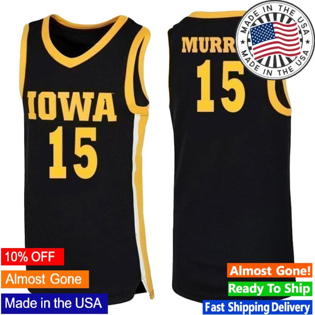 Official Iowa Hawkeyes Merch Store Iowa Hawkeyes Murray #15 Jersey Shirt New Iowa Hawkeyes Apparel Clothing Shop