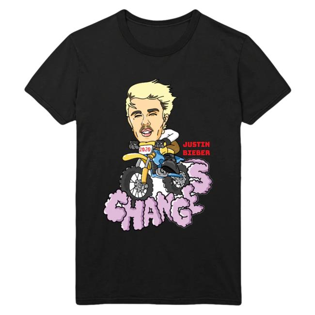 Official Justin Bieber Merch Store Shop Justin Bieber Changes Motocross Doodle T-Shirts JustinBieber Apparel Clothing