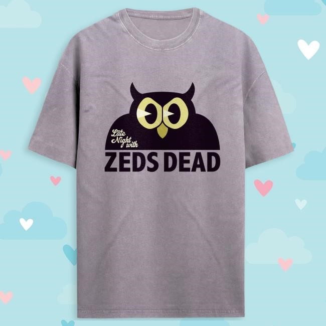 Official Zeds Dead Merch Zeds Dead - Late Night - Orchid Stone Wash Tshirt