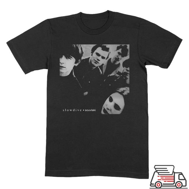 Official Slowdive Merch Souvlaki Black Hot Shirt