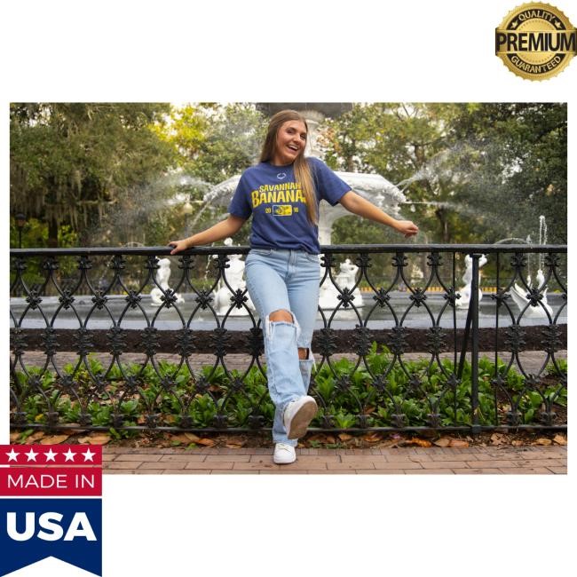 Official Savannah Bananas Shop Bananas EvoShield Distressed Logo Tshirt SavannahBananas