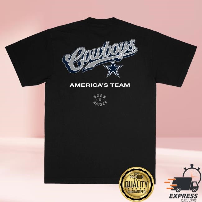 Official Born X Raised Clothing Born X Raised + Cowboys Pro Script Hoodies: Black NFL 2025 Kickoff