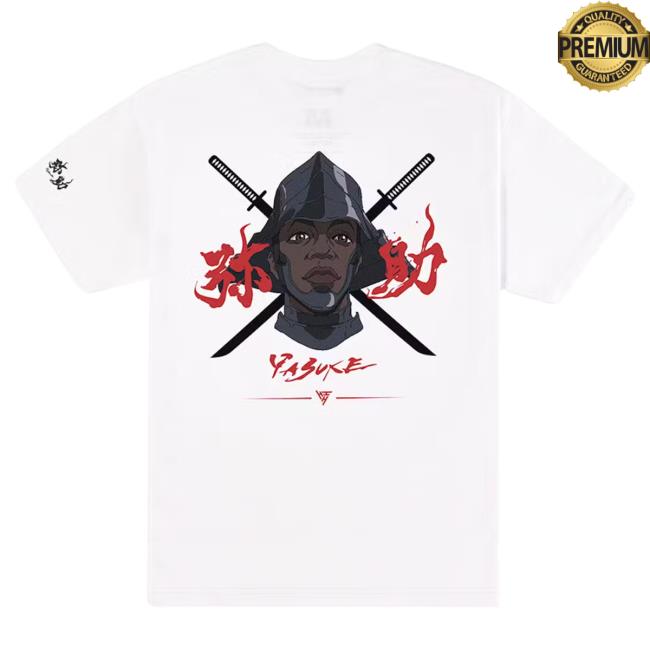 Official Netflix Apparel Clothing Shop Yasuke White Katana Shirt 2023 Yasuke Merch Store