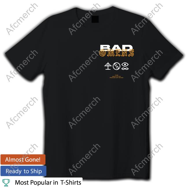 Bad Omens Merch Gold Reaper Tee Shirt
