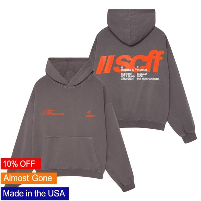 Official Scuffers Clothing Apparel Scuffers Globally Brown Hoodies