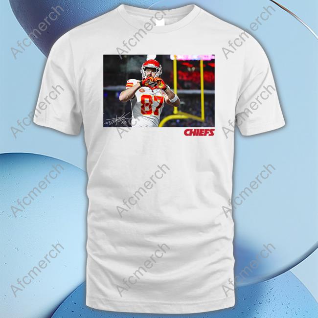 Unisex Kansas City Chiefs Travis Kelce White Player Graphic T-Shirt