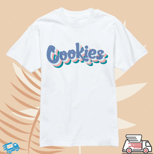 Official Cookies Merch Store Cookies Spring 2 Palisades T-Shirt White/Slate Blue Apparel Clothing Shop Cookiessf