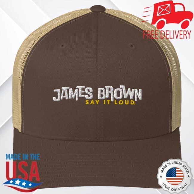 Official James Brown Store Shop James Brown Say It Loud Retro Trucker Cap