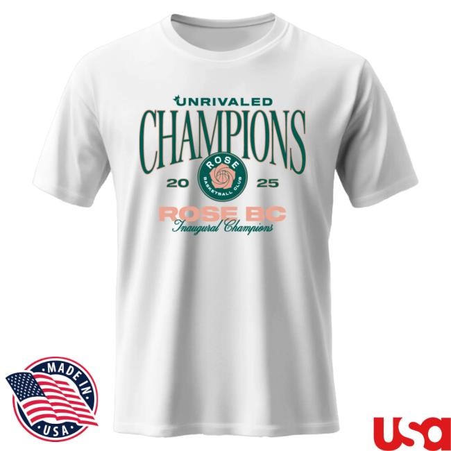 Official Unrivaled Basketball Rose Championship White Shirt