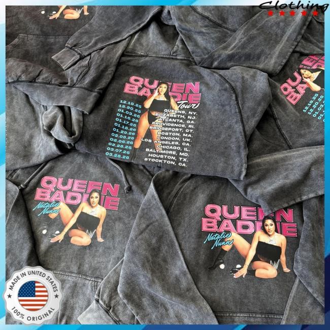 Queen Baddie Tour Vintage Raglan Hoodie By Natalie Nunn