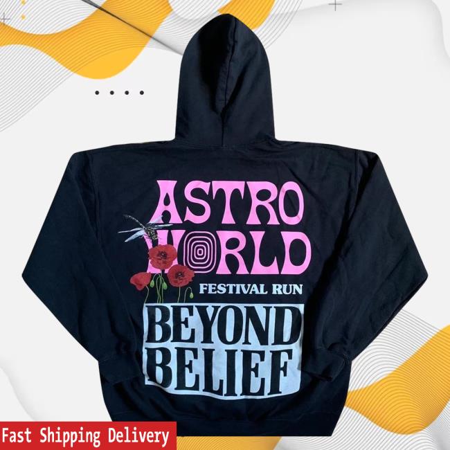 Official Travis Scott Merch Store Travis Scott Astroworld Festival Run Beyond Belief Shirts Black TravisScott Shop
