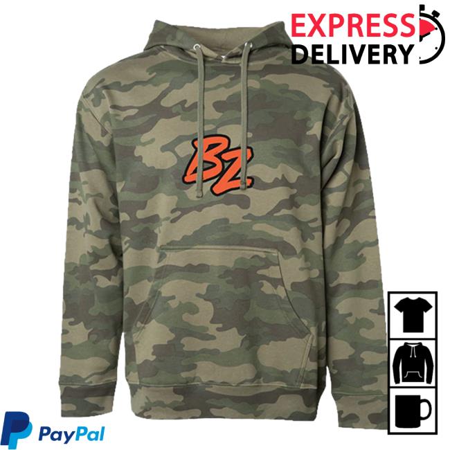 Official Bailey Zimmerman Merch Store Bailey Zimmerman Bz Logo Hooded Sweatshirt - Camo