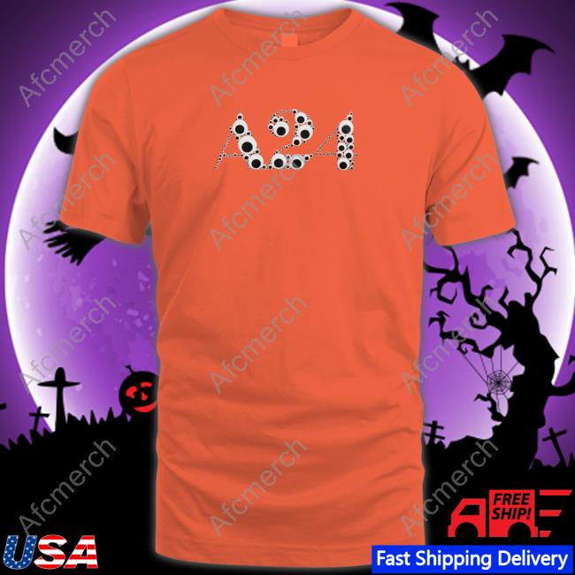 Everything Everywhere All At Once Merch Black Googly Eye Puff Logo T Shirts A24films
