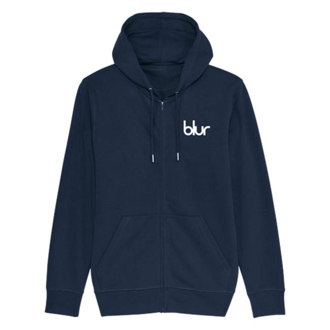 Official Blur Merch Blur Logo Zip Up Long Sleeve T Shirt