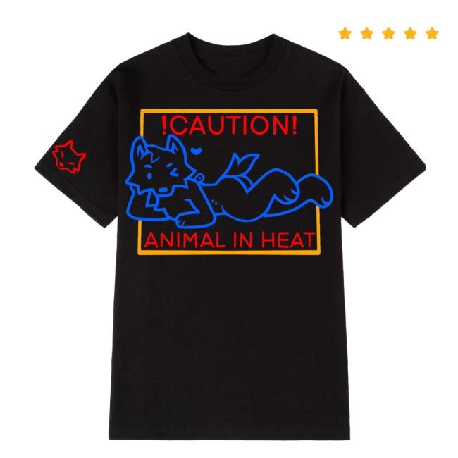 Caution! Animal In Heat Retro Shirt
