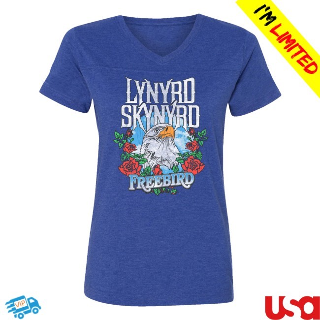 Eagle Roses Blue Ladies Shirt Lynyrd Skynyrd Store Apparel