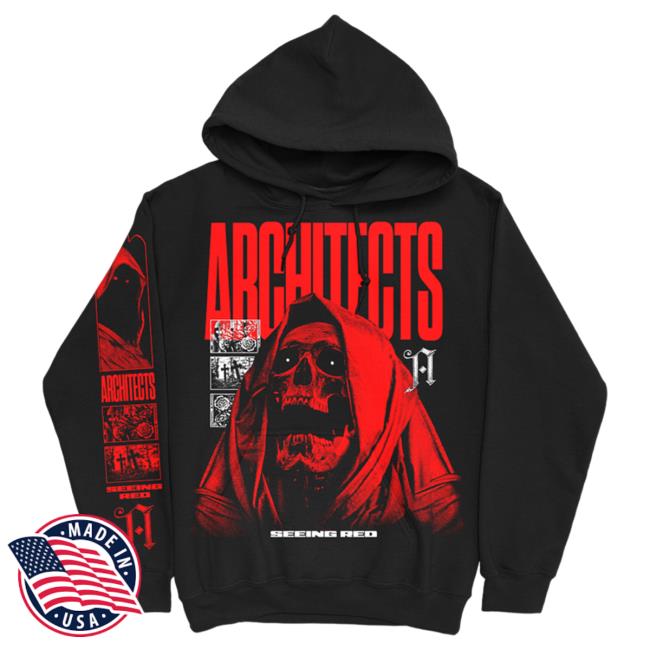 Official Kings Road Merch Store Architects Merch Store Shop Architects Seeing Red Reaper Pullover Sweatshirt (Black) KingsRoadMerch
