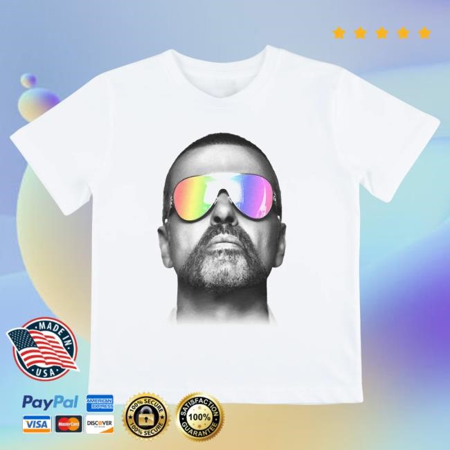 Official George Michael Merch Store George Michael Rainbow Shades Popover Shirt