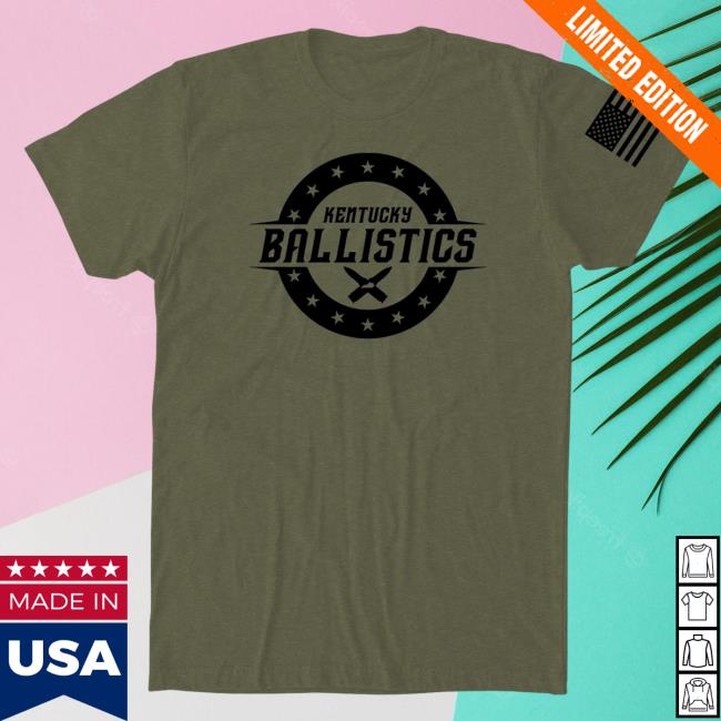 Official Kentucky Ballistics Merch Bunker Branding Kentucky Ballistics KB Logo Tees Military Green BunkerBranding KentuckyBallistics