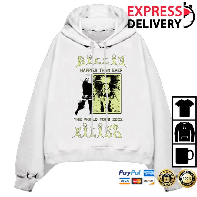 Official Interscope Records Billie Eilish Merch Store Look Away Off White Tour Hoodies Billie Eilish Apparel Clothing Shop