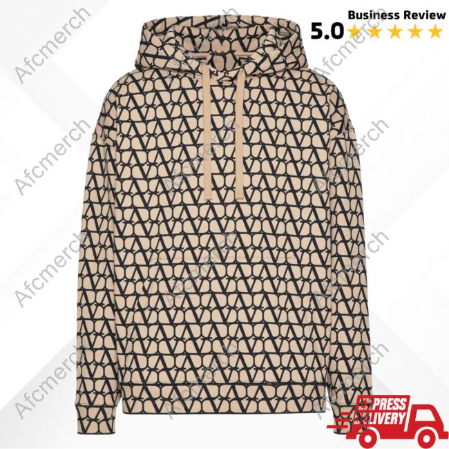 Official Lyst Tessabit Clothing Shop Textured All Over Print Hooded Sweatshirt From Valentino Garavani 3D AOP