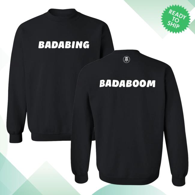 Official Barstool Huskies Merch Store Barstool Sports BADABING Pullover Hoodie Black Barstoolhuskies Apparel Clothing Shop