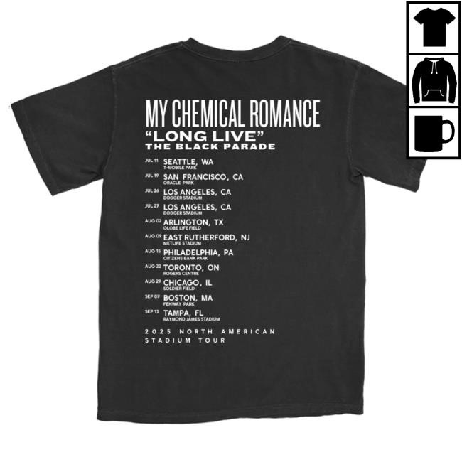 Official My Chemical Romance Shop The Dictator Tour Tees