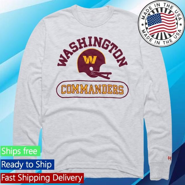 Homage Washington Commanders Grey Throwback Helmet Tee | Rally House Official NFL