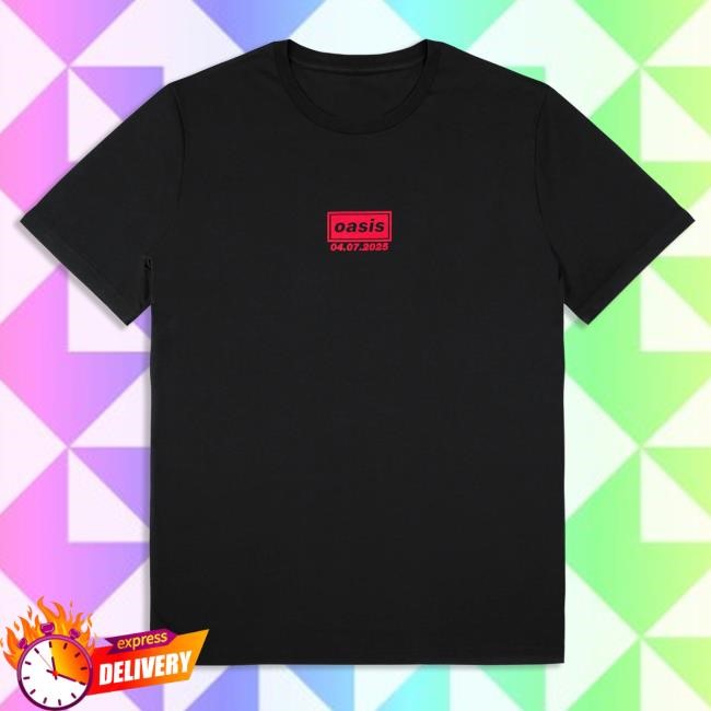 Official Oasis Shop Live '25 Cardiff Event 4th July Top Shirt Black