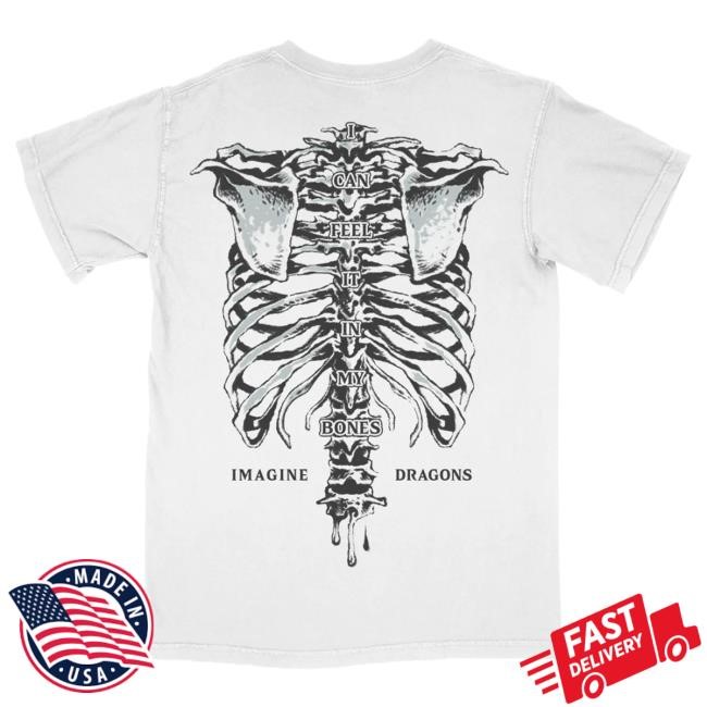 Official Imagine Dragons Merch Store Shop Feel It In My Bones Skeleton Top Shirt ImagineDragons