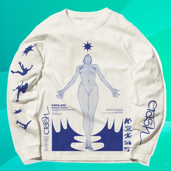 Official Kehlani Merch Store Kehlani Clothing Shop Groove Theory Vintage Long Sleeve T Shirt (Off White) Crash Collection
