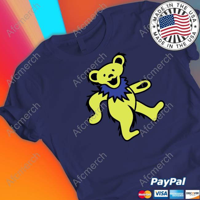 Grateful Dead Section119 Grateful Dead Classic Navy With Yellow Bear Hoodie