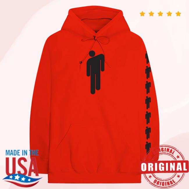Official Billie Eilish Merch Store Red Billie Hooded Sweatshirt Billie Eilish Apparel Clothing Shop BillieEilish