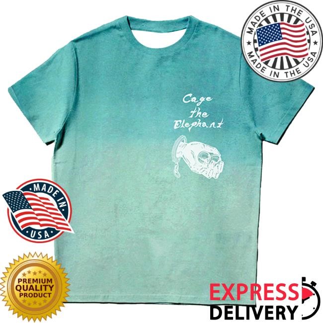 Official Cage The Elephant Merch Ombre Blue Dateback Shirt 2024