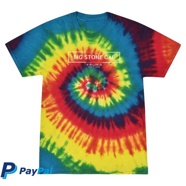 Official Hometown Apparel Clothing Merch Big Stone Gap Virginia Artbox Tie-Dye Shirt 2023 S - 5XL Tie Dye Reactive Rainbow