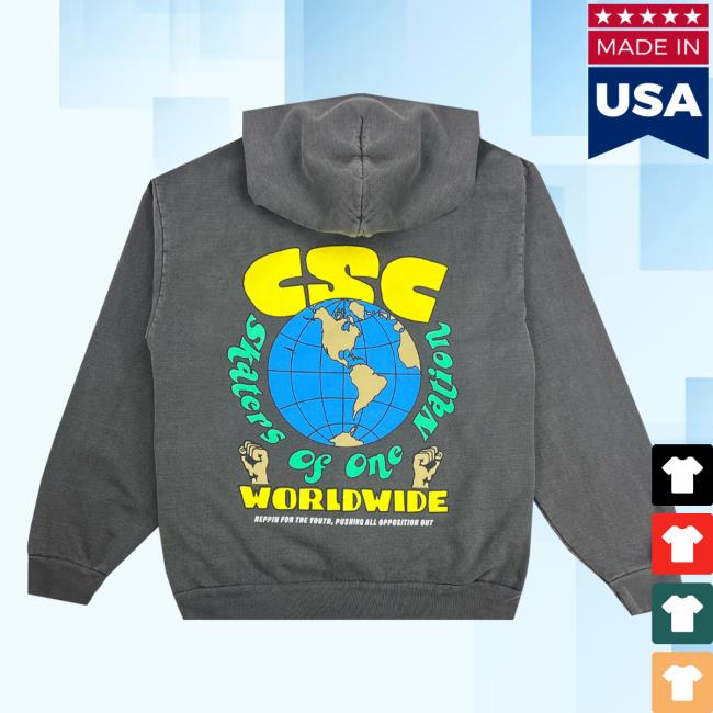 Official Crenshaw Skate Club Worldwide Crewneck Sweatshirt Black CrenshawSkateClub